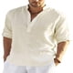 thumbnail image 2 of Camisa casual de color puro para hombre, camisa casual de color puro con cuello alto y manga larga para hombre Camisa de manga larga de color puro Instalación sin esfuerzo, 2 of 5