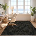 thumbnail image 3 of Design&I 8'x10' Washable Area Rug Snag-Free Witchy Serpent Tarot Motifs Moody Goth Witch Snake Round Gothic Playful for Dining Room, Large Office, Lounge, 3 of 7