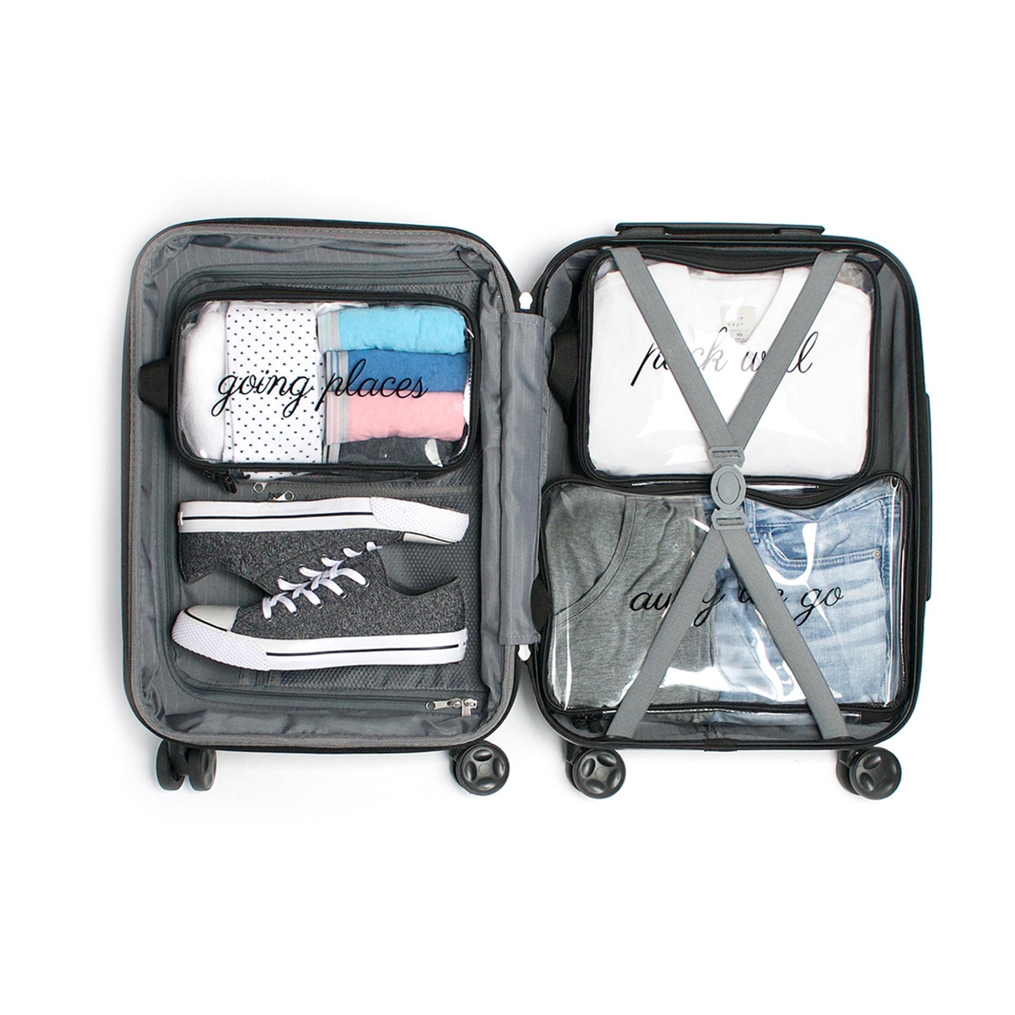 Miami Carryon Travel Roll-Up Space Saver Bags, Clear, Adult Unisex, Size: Large