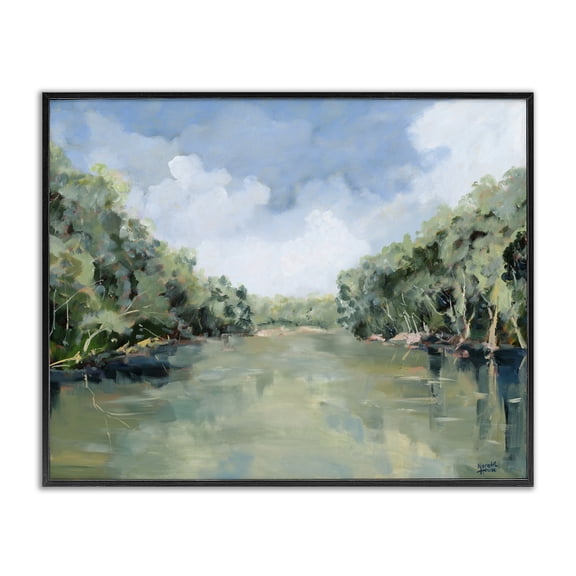 Stupell Industries Traditional Serene Reflective Nature Black Framed Giclee Art, 14 x 11, by Meredith Howse