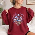 thumbnail image 3 of Jollimate Blue Watercolor Floral Sweatshirt, Wildflowers Sweatshirt, Ladies Gift Sweatshirt, Gift For Her, 3 of 6