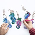 thumbnail image 5 of 1 set 5pcs 5D Diamond Painting Keychain Kit Seahorse Diamond Painting Keychains DIY Handmade Full Diamond Painting Decorative Accessories for Kids Adult Craft Projects, 5 of 7