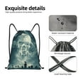 thumbnail image 3 of Kdxio Scary Moon And Clouds Print Drawstring Backpack Bag,Waterproof Draw String Back Sack, Gym Drawstring Bags Swim Bag For Unisex, 3 of 5