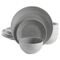 thumbnail image 1 of Hometrends Crenshaw Gris 12 Piece Ensemble de Vaiselle, 1 of 1