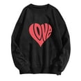 thumbnail image 2 of Xixinqiwan Valentine's Day Pullovers,Women Girls Plus Size Long Sleeve Shirts Cute 3D Colorful Heart Pattern Graphic Tees Loose Fit Cozy Pullovers, 2 of 4