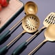 thumbnail image 5 of Juego de utensilios de cocina de acero inoxidable, espátula para cocinar en el hogar, colador, espátula para freír, oro verde, 5 of 5