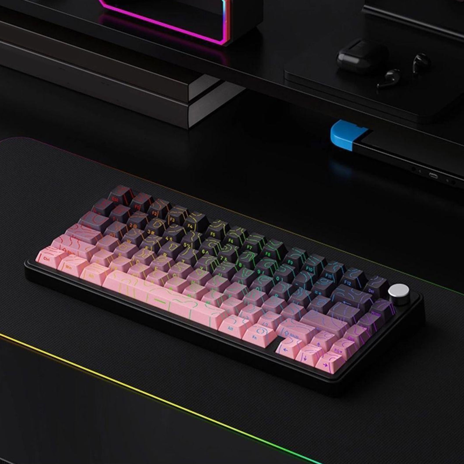 OEM Height Keycaps Contouring Lines Side Printing Mechanical Keyboards Color Optional