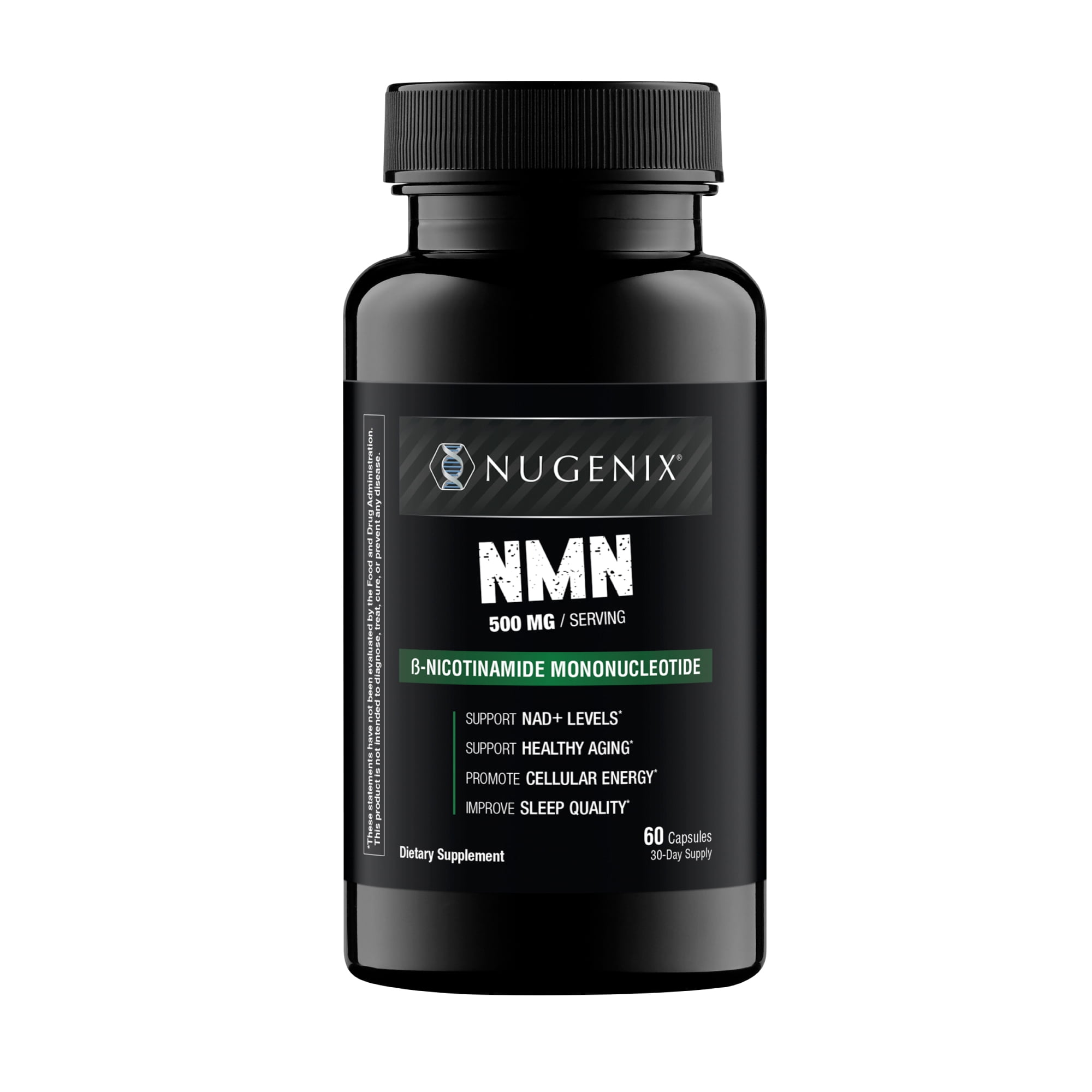 Nugenix NMN 500mg – B-Nicotinamide Mononucleotide Supplement, Boosts NAD+ Levels, Cellular Energy, Healthy Aging, Sleep Quality & Physical Performance – 60 Capsules
