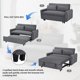 thumbnail image 4 of Sofá cama extraíble de 57,48" Sofá convertible 2 asientos Sofá Loveseat Sofá dormitorio moderno con dos almohadas y puertos USB para la sala de estar, 4 of 5