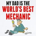 thumbnail image 2 of CafePress - My Dad Is The Worlds Best Mechanic Body Suit - Baby Light Bodysuit, Size Newborn - 24 Months, 2 of 4