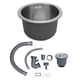 thumbnail image 2 of Fregadero de Cocina Empotado, Juego de Fregadero de Cocina de Acero inoxidable 304, Lavabo Redondo Antidesbordamiento Con Colador, Diámeto Exterior del Fregadero de 11,02, 2 of 7