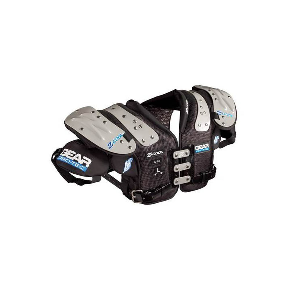 Youth Shoulder Pads with Rigid Plastic Sternum Protection (Small