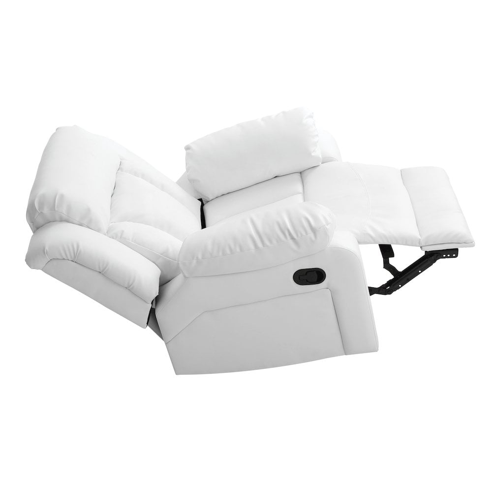 Glory Furniture Daria Rocker Recliner in White Color