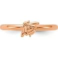 thumbnail image 4 of Solid Sterling Silver Stackable Expressions Rose Gold-plated Bee Ring - Ring Size 7.0, 4 of 8