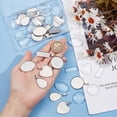 thumbnail image 4 of 20 juegos de 5 estilos de cabujón para colgante, kit de fabricación de colgantes de acero inoxidable con bisel en blanco, corazón, lágrima ovalada, base rectangular, cabujón con cabujones de vidrio., 4 of 6