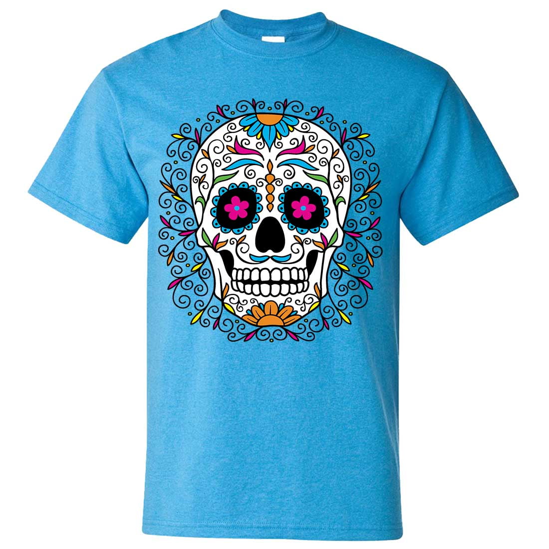 Dolphin Shirt Co - Dia De Los Muertos Pastel Sugar Skull Asst Colors T ...