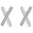 thumbnail image 1 of X Letra Pendientes para Chicas Adolescentes Minimalista Piercing Studs Trendy Earrings, 1 of 2