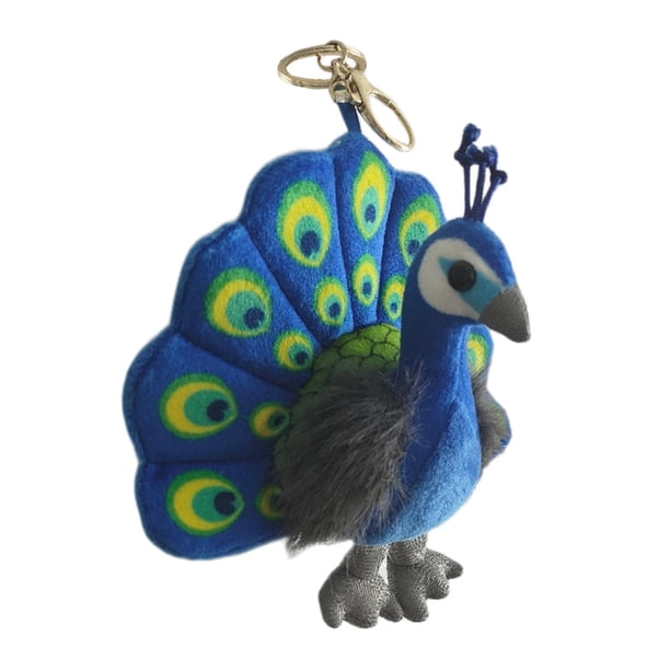 Llavero de peluche , juguete decorativo creativo, llavero colgante, animal de peluche, juguete para hombres, mujeres y niños, regalo de Azul