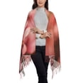 thumbnail image 2 of Fotbe Pink Butterfly Print Womens Fall Winter Scarf Tassel Soft Warm Blanket Scarves Womens Shawl Wraps, 2 of 8