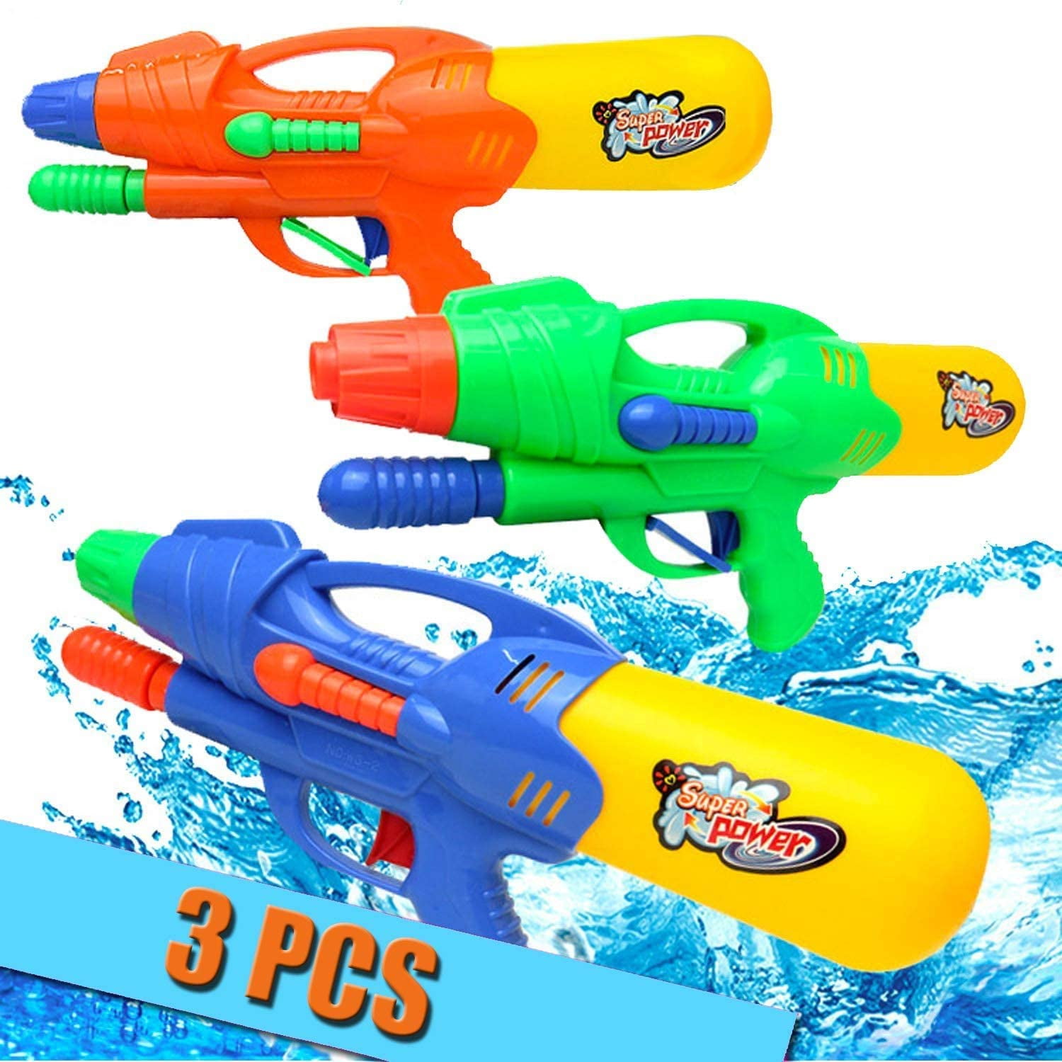 Powiller Water Strike Water Blaster 3 Pack Value Set, Super Soaker