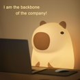 thumbnail image 4 of Cute Capybara Night Light, LED Squishy Novelty Animal Night Lamp, 2 Level Dimmable Nursery Nightlight for Breastfeeding, Baby Kids Rechargeable Touch Lamp, Kawaii Decor, Funny Gift (Normal), 4 of 6