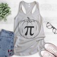 thumbnail image 2 of Pumpkin Pi Tank Top, Ladies Racerback Tank Top, Halloween Tank, Pumpkin Tank, Pumpkin Pie, Thanksgiving, Silver Gray, Medium, 2 of 3