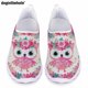 thumbnail image 1 of Zapatos casuales con estampado de búho de dibujos animados de Doginthehole para mujer, zapatos planos deportivos para exteriores, zapatos de verano cómodos y transpirables de malla sin cordones, 1 of 5