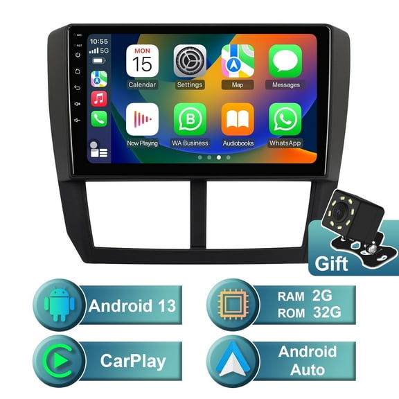 Android 13 Car radio for Subaru Forester 2008-2012 Impreza 2008-2011 Multimedia Stereo Wireless Carplay Android Auto Autoradio Navigation GPS WIFI Mirror link Camera FM BT 2 32GB