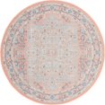 thumbnail image 1 of Unique Loom Whitney Medallion Border Rug 5' x 5' Round Powder Pink/Ivory, 1 of 1