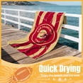 thumbnail image 4 of Football Fan Thin Lightweight Microfiber Beach Towel San Francisco Themed Sand Free Oversized Quick Dry Towels Men Women Gear Team Dad Husband Guy Him Xmas Father Gag Funny Gifts, 4 of 5