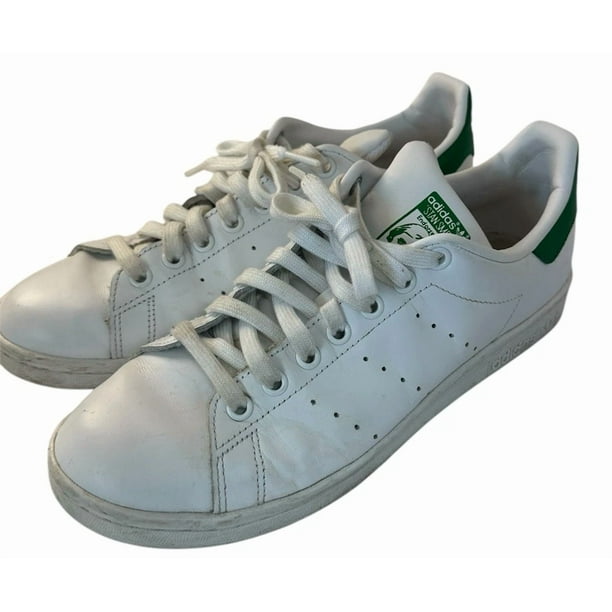 Adi-das Stan Smith Low Top Men's US Size 7 1/2 Athletic Sneaker Shoes White Green