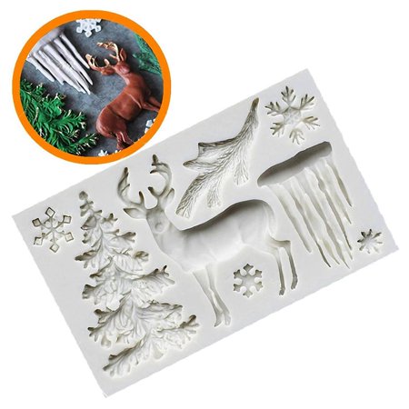 

Wuffmeow Christmas Tree Baking Tool Silicone Cake Chocolate Mould