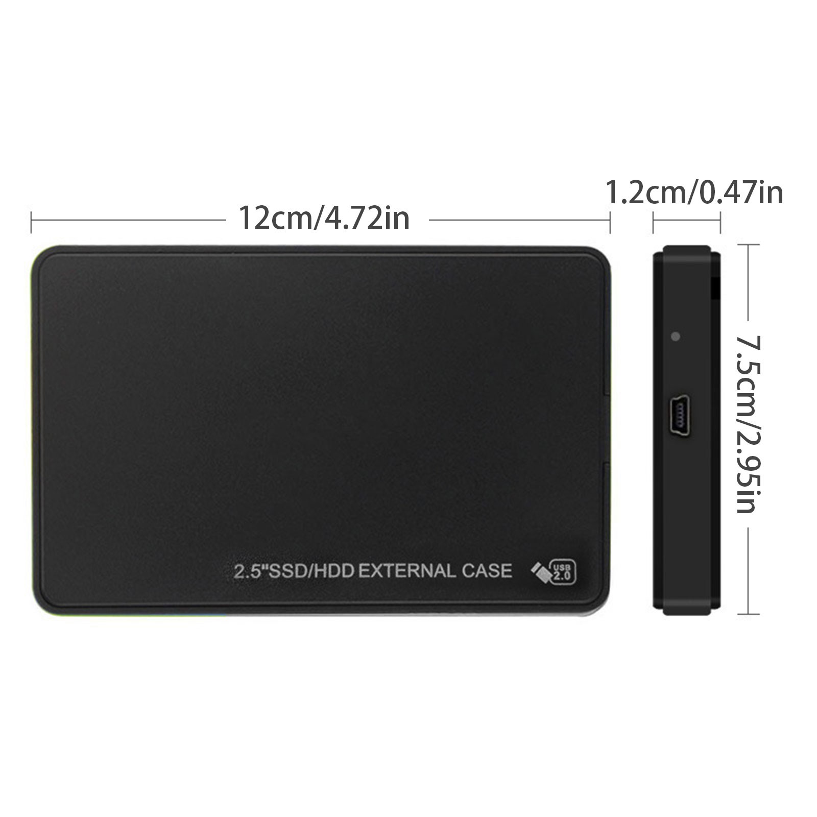 Xaweyi 2.5" External 1TB Ultra Slim Hard Disk Drive Box &USB 2.0 Transfe HDD Portable Box