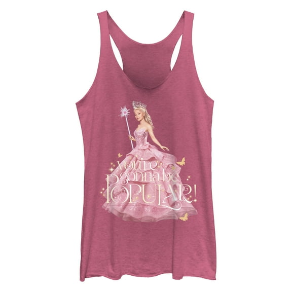 Women's Wicked Glinda You're Gonna Be Popular  Racerback Tank Top