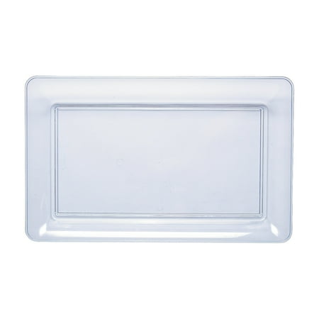 Ceramic Wedding Platter - Fun Express - Clear Plastic Tray 11x18 for Wedding - Party Supplies - Serveware & Barware - Serving Platters - Wedding - 1 Piece