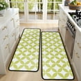 thumbnail image 4 of Kitchen Rugs Sets Of 2,Green White Checkerboard Checkered Pattern Anti Fatigue Kitchen Mat Rugs Non Slip Washable,Decorative Kitchen Floor Mats for Kitchen,Sink,Laundry,17"x47"+17"x47", 4 of 5