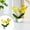 Yellow, variant on BinKFF Artificial Flowers Mini Potted Fake Plants Artificial Plastic Artificial Orchid Flowers Plants Topiaries for Home Office Desk Farmhouse Room Bathroom Centerpiece Decor
