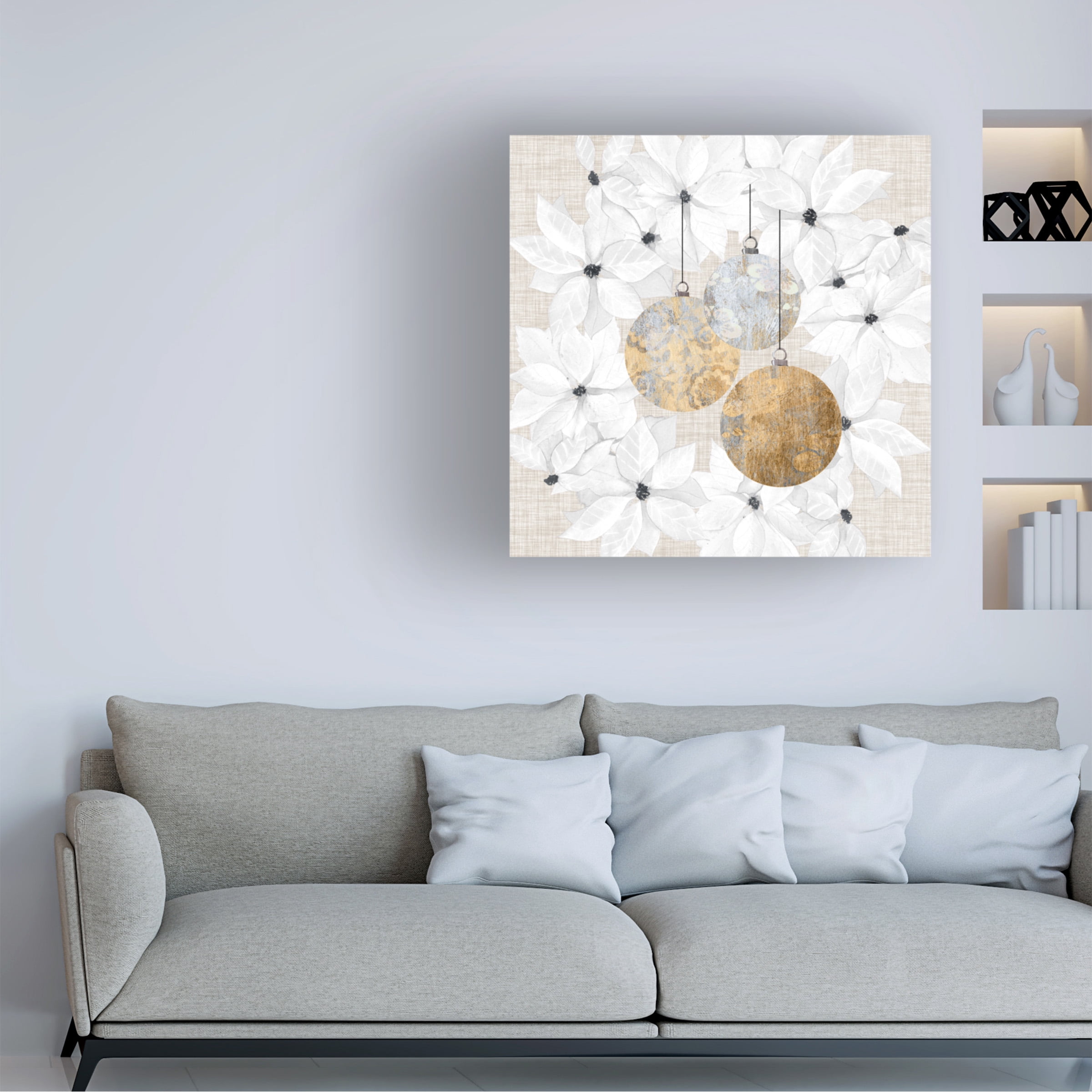 Trademark Fine Art Grace Popp Sophisticated Christmas Iii Canvas Wall Art - 24x24