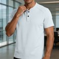 thumbnail image 7 of Gytharion Men's Henley Shirts Soild Color Crew Neck Short Sleeve Shirts Summer Casual Thin Tops, 7 of 7