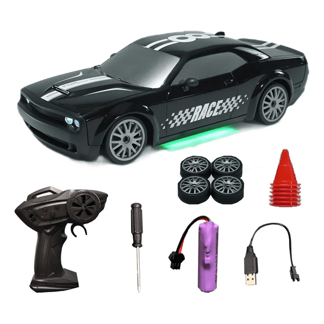 Carros Drift Rc 4x4 Rc Drift Car Coche De Juguete Challenger Xtellar negro