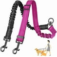 thumbnail image 1 of 2 Dogs Leash Coupler, 360° Swivel Double Leashes for 2 Dogs, Adjustable Length Dog Walking and Training Leash for Small Medium Large Two Dogs (Rose Red), 1 of 6