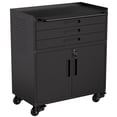 thumbnail image 3 of Gearwell Garage Tool Cabinet, 34.3-Inch Rolling Metal Tool Storage Organizer and Mobile Workbench with Lockable Doors, 3 Drawers for Garage Workshop Home, 3 of 24