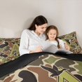 thumbnail image 4 of Castle Fairy Camo Duck Letter A Queen Comforter Set 3pcs for Men,Hunting Theme Bedding Comforter Set,Black Reversible, 4 of 6