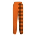 thumbnail image 5 of COSFO Joggers Women Sweatpants Plaid Orange Elastic Waist Casual Taper Pants Drawstring Loose Adjustable Width Pants, 5 of 5