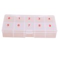 thumbnail image 1 of Estuche para puntas de uñas postizas perfecl plástico rectangular 10 compartimentos transparente, 1 of 8