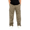 thumbnail image 4 of GSPCLAM Mens Cargo Pants Outdoor Camping Walking Casual Pants Straight Leg, Lightweight, Multi-Pocket Loose Fit Pants Taupe M, 4 of 5