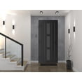 thumbnail image 3 of Front Exterior Prehung Metal-Plastic Door Frosted Glass | Manux 8112 Matte Black | Office Commercial and Residential Doors Entrance Patio Garage W36x80 Right-hand, 3 of 5