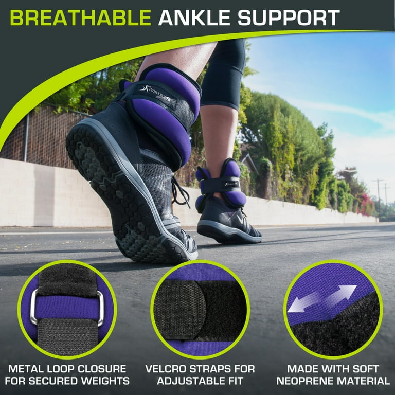 ProsourceFit Ankle Weights Set of with Adjustable Comfort Fit