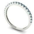 thumbnail image 2 of 0.57 ct Brilliant Round Cut Synthetic Moissanite 14k White Gold Stackable Band SZ 9.5, 2 of 6