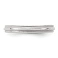thumbnail image 5 of 925 Sterling Silver Polished 3mm Half Round Milgrain Size 5 Band Ring Ring for Women and Men, 5 of 6